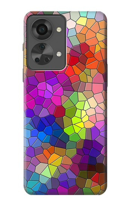 S3677 カラフルなレンガのモザイク Colorful Brick Mosaics OnePlus Nord 2T バックケース、フリップケース・カバー
