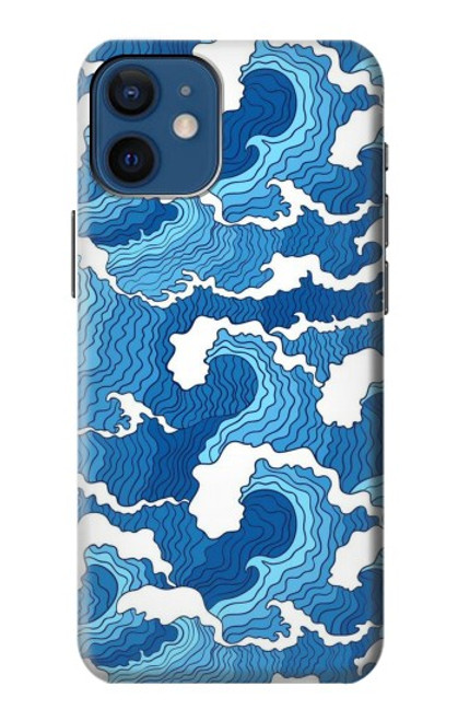 S3901 美しい嵐の海の波 Aesthetic Storm Ocean Waves iPhone 12 mini バックケース、フリップケース・カバー