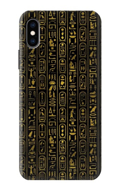 S3869 古代エジプトの象形文字 Ancient Egyptian Hieroglyphic iPhone X, iPhone XS バックケース、フリップケース・カバー