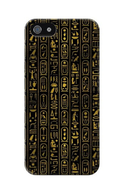S3869 古代エジプトの象形文字 Ancient Egyptian Hieroglyphic iPhone 5 5S SE バックケース、フリップケース・カバー