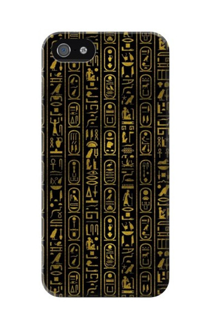 S3869 古代エジプトの象形文字 Ancient Egyptian Hieroglyphic iPhone 5 5S SE バックケース、フリップケース・カバー