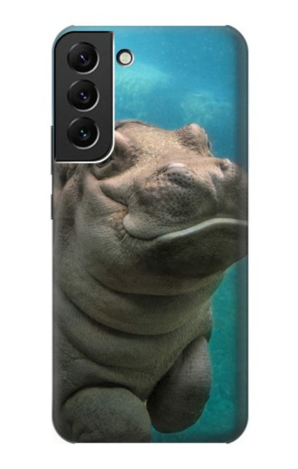 S3871 かわいい赤ちゃんカバ カバ Cute Baby Hippo Hippopotamus Samsung Galaxy S22 Plus バックケース、フリップケース・カバー