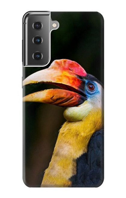 S3876 カラフルなサイチョウ Colorful Hornbill Samsung Galaxy S21 Plus 5G, Galaxy S21+ 5G バックケース、フリップケース・カバー