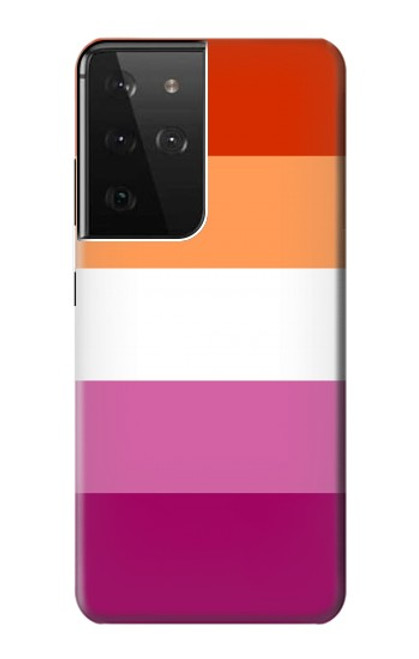 S3887 レズビアンプライドフラッグ Lesbian Pride Flag Samsung Galaxy S21 Ultra 5G バックケース、フリップケース・カバー