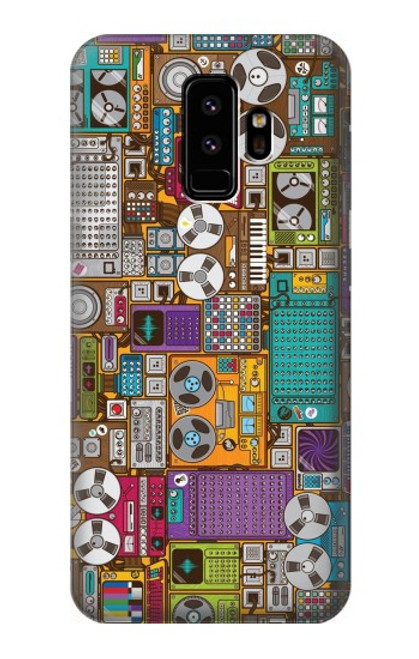 S3879 レトロな音楽の落書き Retro Music Doodle Samsung Galaxy S9 バックケース、フリップケース・カバー