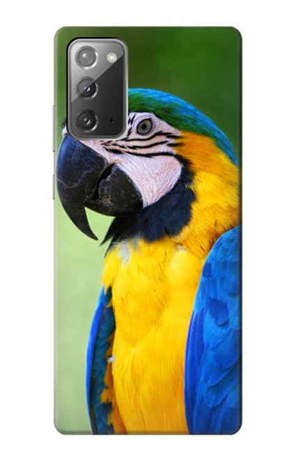 S3888 コンゴウインコの顔の鳥 Macaw Face Bird Samsung Galaxy Note 20 バックケース、フリップケース・カバー