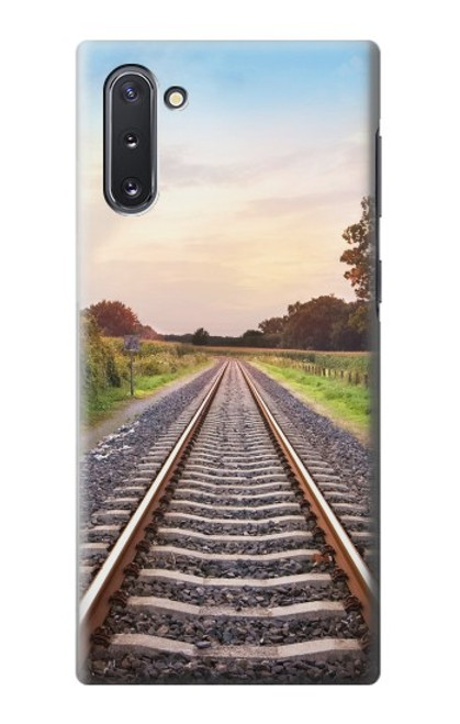 S3866 鉄道直線線路 Railway Straight Train Track Samsung Galaxy Note 10 バックケース、フリップケース・カバー