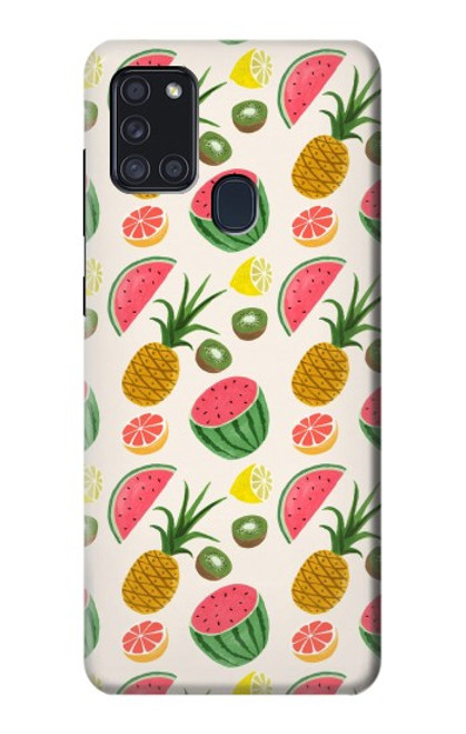 S3883 フルーツ柄 Fruit Pattern Samsung Galaxy A21s バックケース、フリップケース・カバー