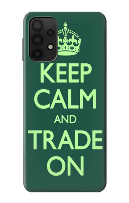 S3862 落ち着いてトレード Keep Calm and Trade On Samsung Galaxy A32 5G バックケース、フリップケース・カバー