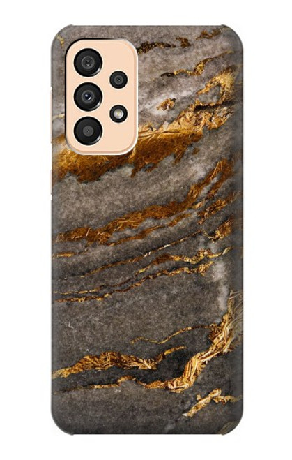 S3886 灰色の大理石の岩 Gray Marble Rock Samsung Galaxy A33 5G バックケース、フリップケース・カバー