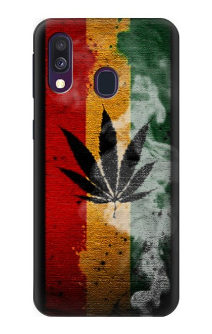 S3890 レゲエ ラスタ フラッグ スモーク Reggae Rasta Flag Smoke Samsung Galaxy A40 バックケース、フリップケース・カバー