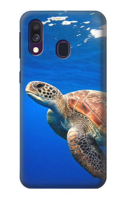 S3898 ウミガメ Sea Turtle Samsung Galaxy A40 バックケース、フリップケース・カバー