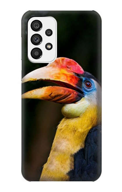 S3876 カラフルなサイチョウ Colorful Hornbill Samsung Galaxy A73 5G バックケース、フリップケース・カバー