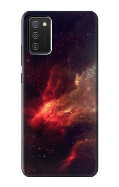 S3897 赤い星雲の宇宙 Red Nebula Space Samsung Galaxy A03S バックケース、フリップケース・カバー