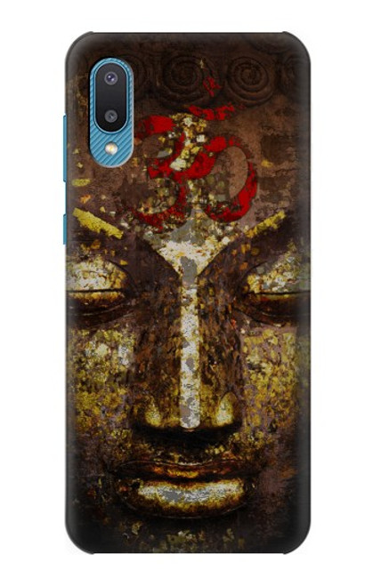 S3874 ブッダフェイスオームシンボル Buddha Face Ohm Symbol Samsung Galaxy A04, Galaxy A02, M02 バックケース、フリップケース・カバー