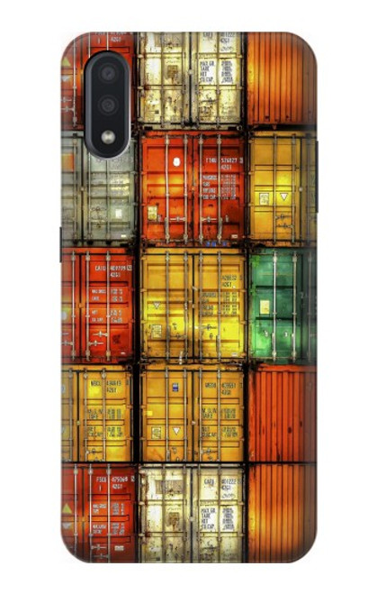 S3861 カラフルなコンテナ ブロック Colorful Container Block Samsung Galaxy A01 バックケース、フリップケース・カバー