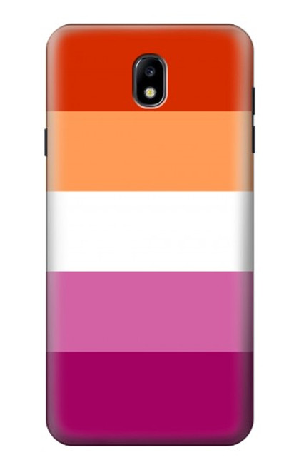 S3887 レズビアンプライドフラッグ Lesbian Pride Flag Samsung Galaxy J7 (2018), J7 Aero, J7 Top, J7 Aura, J7 Crown, J7 Refine, J7 Eon, J7 V 2nd Gen, J7 Star バックケース、フリップケース・カバー