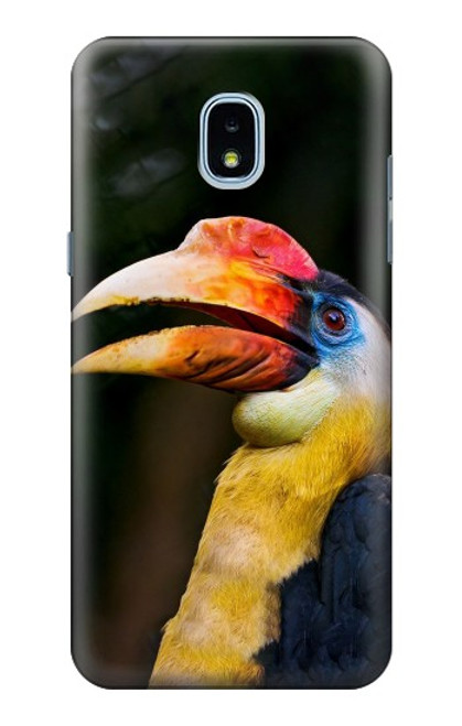 S3876 カラフルなサイチョウ Colorful Hornbill Samsung Galaxy J3 (2018), J3 Star, J3 V 3rd Gen, J3 Orbit, J3 Achieve, Express Prime 3, Amp Prime 3 バックケース、フリップケース・カバー