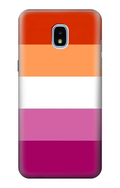 S3887 レズビアンプライドフラッグ Lesbian Pride Flag Samsung Galaxy J3 (2018), J3 Star, J3 V 3rd Gen, J3 Orbit, J3 Achieve, Express Prime 3, Amp Prime 3 バックケース、フリップケース・カバー