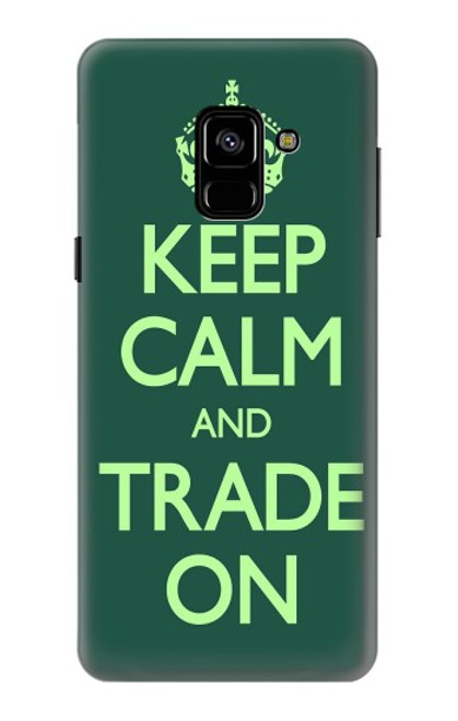 S3862 落ち着いてトレード Keep Calm and Trade On Samsung Galaxy A8 (2018) バックケース、フリップケース・カバー