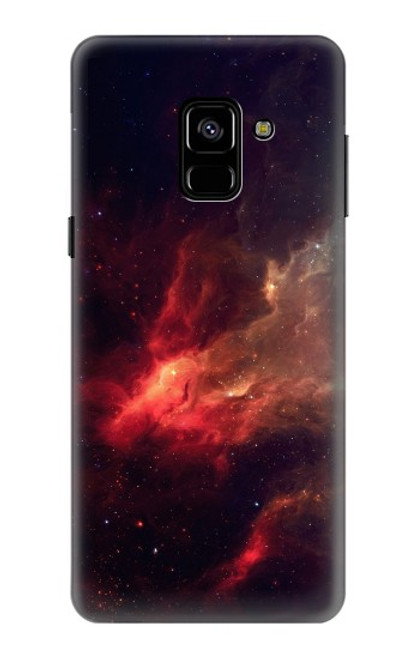 S3897 赤い星雲の宇宙 Red Nebula Space Samsung Galaxy A8 (2018) バックケース、フリップケース・カバー