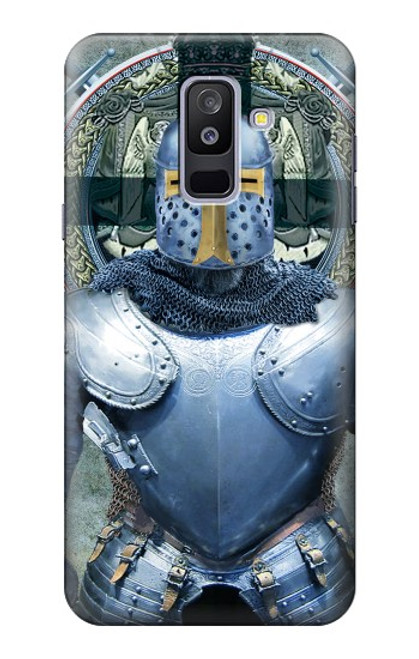 S3864 中世テンプル騎士団重鎧騎士 Medieval Templar Heavy Armor Knight Samsung Galaxy A6+ (2018), J8 Plus 2018, A6 Plus 2018  バックケース、フリップケース・カバー