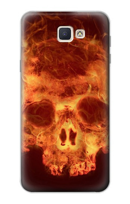 S3881 ファイアスカル Fire Skull Samsung Galaxy J7 Prime (SM-G610F) バックケース、フリップケース・カバー