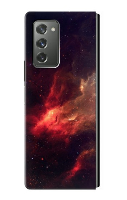 S3897 赤い星雲の宇宙 Red Nebula Space Samsung Galaxy Z Fold2 5G バックケース、フリップケース・カバー