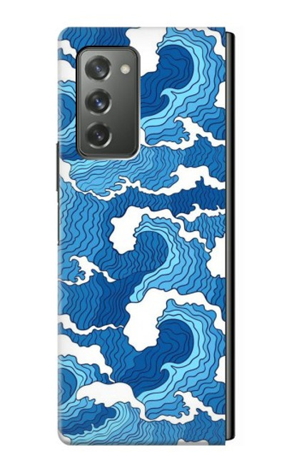 S3901 美しい嵐の海の波 Aesthetic Storm Ocean Waves Samsung Galaxy Z Fold2 5G バックケース、フリップケース・カバー