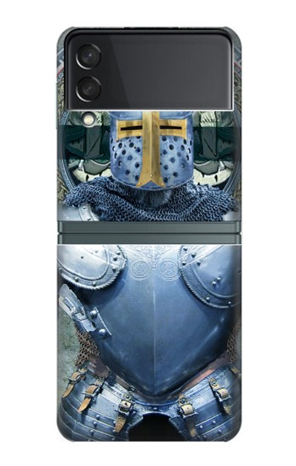 S3864 中世テンプル騎士団重鎧騎士 Medieval Templar Heavy Armor Knight Samsung Galaxy Z Flip 3 5G バックケース、フリップケース・カバー