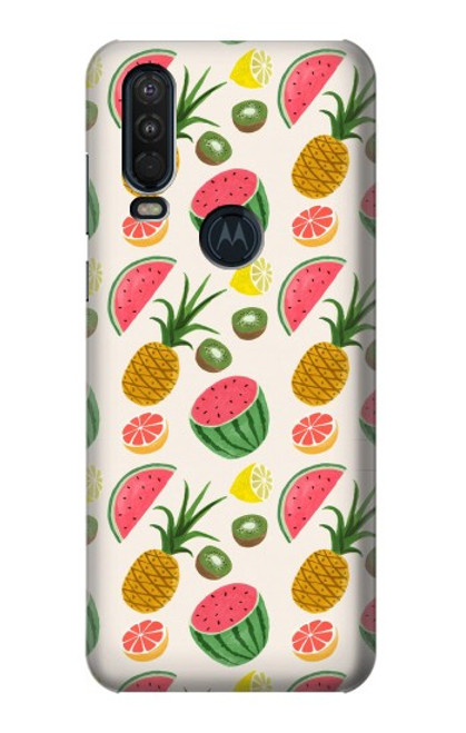 S3883 フルーツ柄 Fruit Pattern Motorola One Action (Moto P40 Power) バックケース、フリップケース・カバー