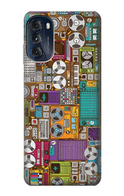 S3879 レトロな音楽の落書き Retro Music Doodle Motorola Moto G (2022) バックケース、フリップケース・カバー