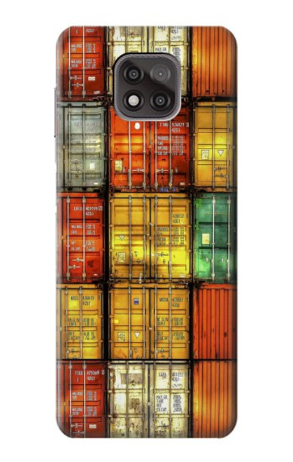 S3861 カラフルなコンテナ ブロック Colorful Container Block Motorola Moto G Power (2021) バックケース、フリップケース・カバー