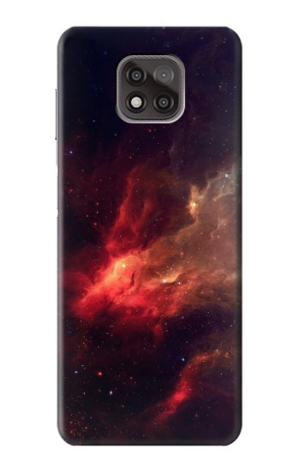 S3897 赤い星雲の宇宙 Red Nebula Space Motorola Moto G Power (2021) バックケース、フリップケース・カバー