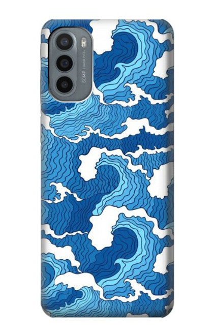 S3901 美しい嵐の海の波 Aesthetic Storm Ocean Waves Motorola Moto G31 バックケース、フリップケース・カバー