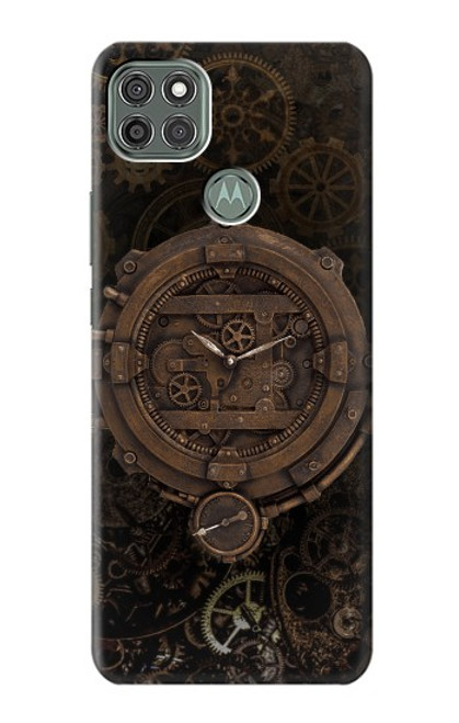 S3902 スチーム パンクなクロック ギア Steampunk Clock Gear Motorola Moto G9 Power バックケース、フリップケース・カバー