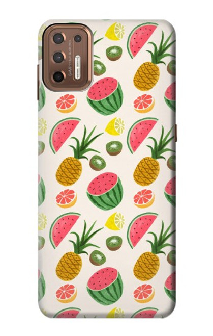 S3883 フルーツ柄 Fruit Pattern Motorola Moto G9 Plus バックケース、フリップケース・カバー