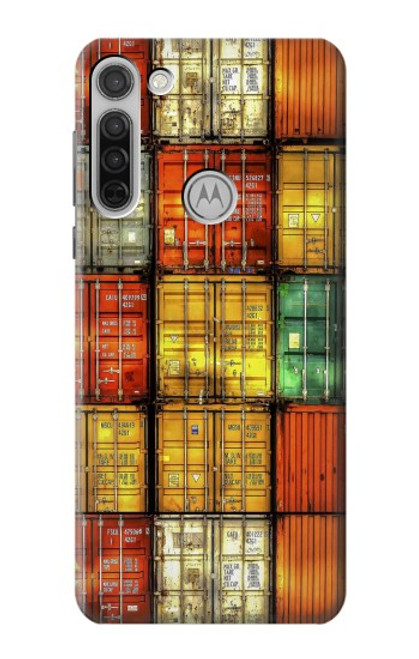 S3861 カラフルなコンテナ ブロック Colorful Container Block Motorola Moto G8 バックケース、フリップケース・カバー