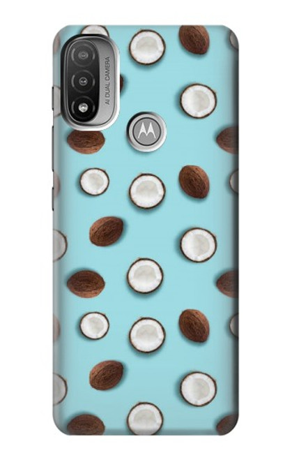 S3860 ココナッツドット柄 Coconut Dot Pattern Motorola Moto E20,E30,E40  バックケース、フリップケース・カバー