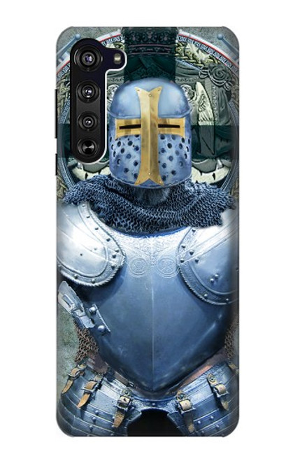 S3864 中世テンプル騎士団重鎧騎士 Medieval Templar Heavy Armor Knight Motorola Edge バックケース、フリップケース・カバー