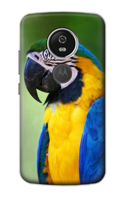 S3888 コンゴウインコの顔の鳥 Macaw Face Bird Motorola Moto E5 Plus バックケース、フリップケース・カバー