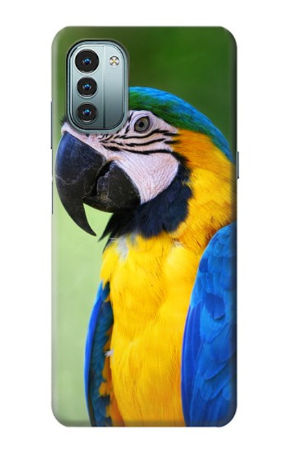 S3888 コンゴウインコの顔の鳥 Macaw Face Bird Nokia G11, G21 バックケース、フリップケース・カバー