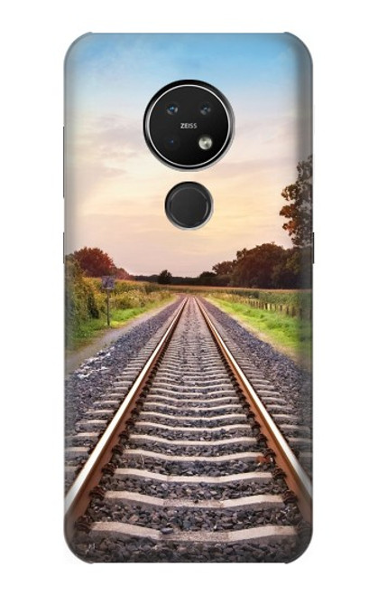 S3866 鉄道直線線路 Railway Straight Train Track Nokia 7.2 バックケース、フリップケース・カバー