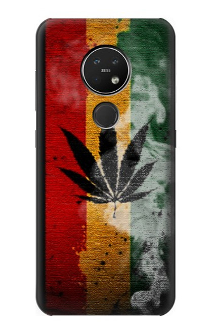 S3890 レゲエ ラスタ フラッグ スモーク Reggae Rasta Flag Smoke Nokia 7.2 バックケース、フリップケース・カバー