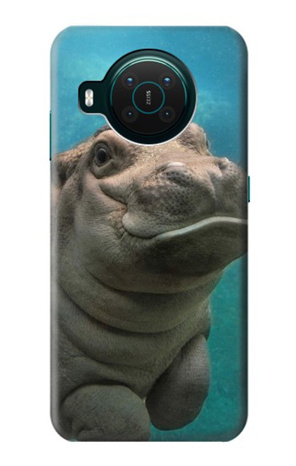 S3871 かわいい赤ちゃんカバ カバ Cute Baby Hippo Hippopotamus Nokia X10 バックケース、フリップケース・カバー