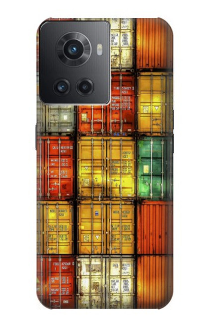 S3861 カラフルなコンテナ ブロック Colorful Container Block OnePlus 10R バックケース、フリップケース・カバー