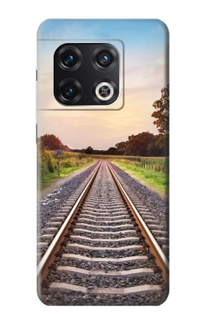 S3866 鉄道直線線路 Railway Straight Train Track OnePlus 10 Pro バックケース、フリップケース・カバー