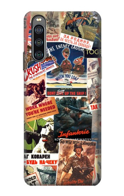 S3905 ビンテージ アーミー ポスター Vintage Army Poster Sony Xperia 10 IV バックケース、フリップケース・カバー