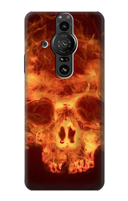 S3881 ファイアスカル Fire Skull Sony Xperia Pro-I バックケース、フリップケース・カバー