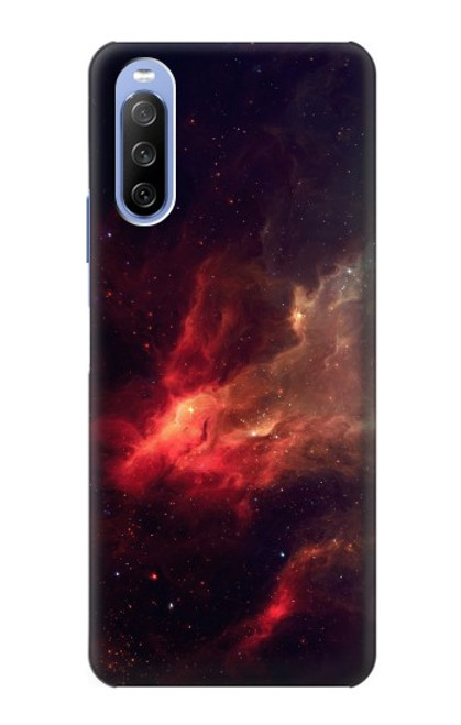 S3897 赤い星雲の宇宙 Red Nebula Space Sony Xperia 10 III Lite バックケース、フリップケース・カバー